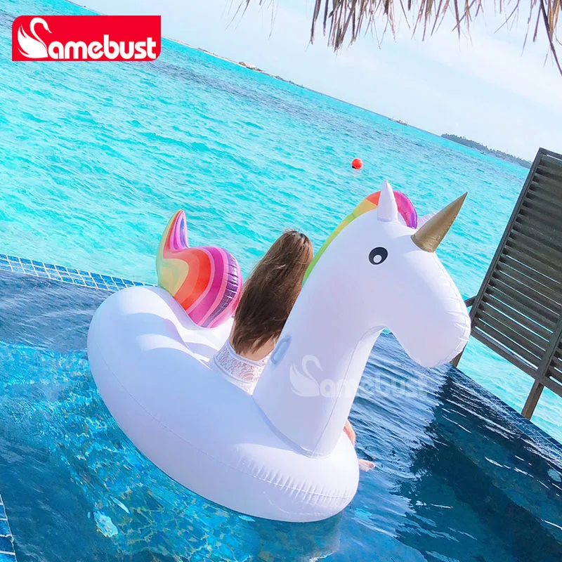 Prichádza nafukovací plávajúci plávajúci bazén plaváky Unicorn Rider Animal bazén plávajúce vodné salónik Party Dekorácie