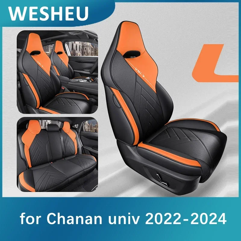 Priedušná kožená autosedačka pre autosedačky pre Changan Univ Uni V 2022-2023 Všetky sezóny univerzálne all-inclusive špeciálne sedadlo vankúš