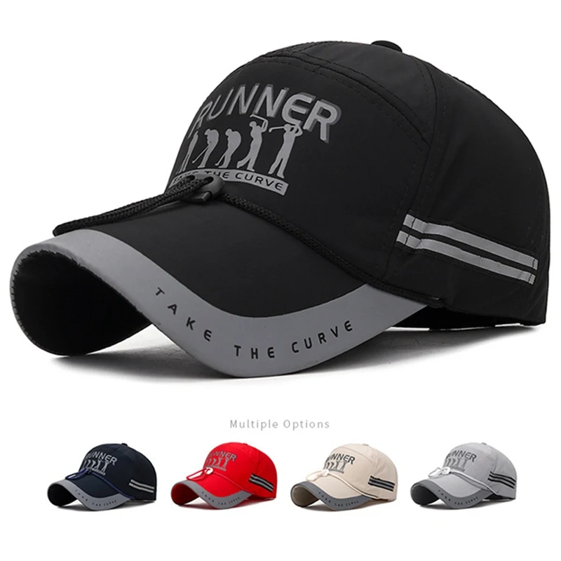 Priedušné bavlnené športové čiapky Profesionálny golfový uzáver nastaviteľný remienok Cycling rybársky rybolov Snapback klobúk UV ochrana proti slnečným klobúkom Visory