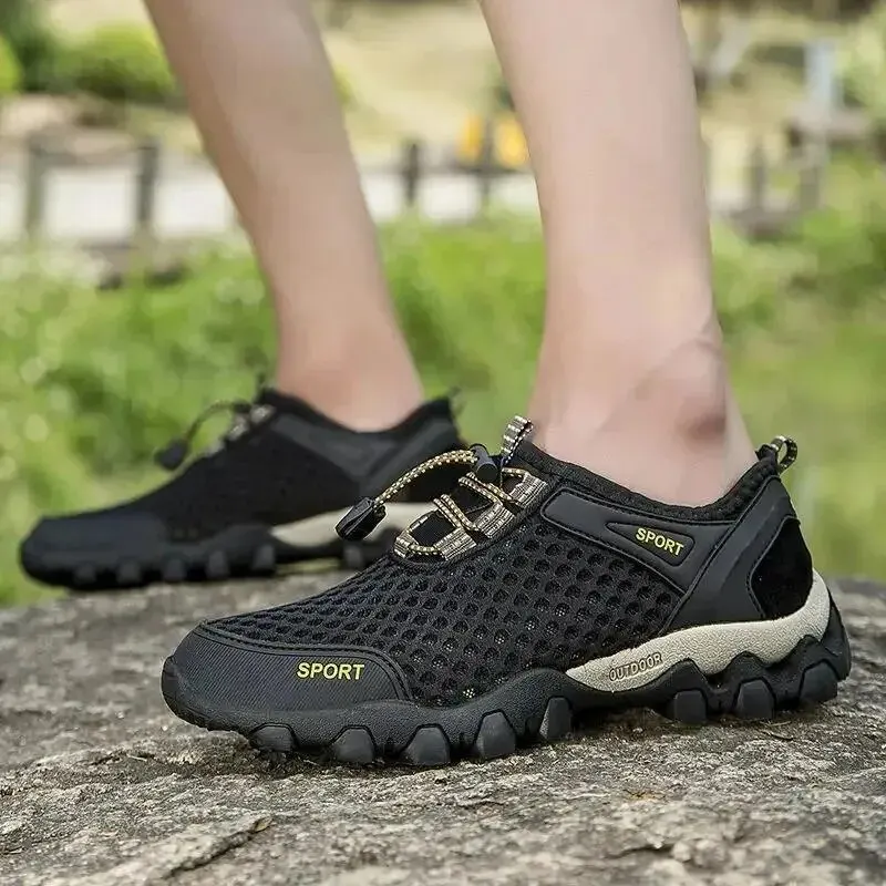 Priedušné tenisky Men topánky módne topánky pre mužov lezenie na turistické topánky Men vonkajšia pláž brodenie tenis boso tenisky