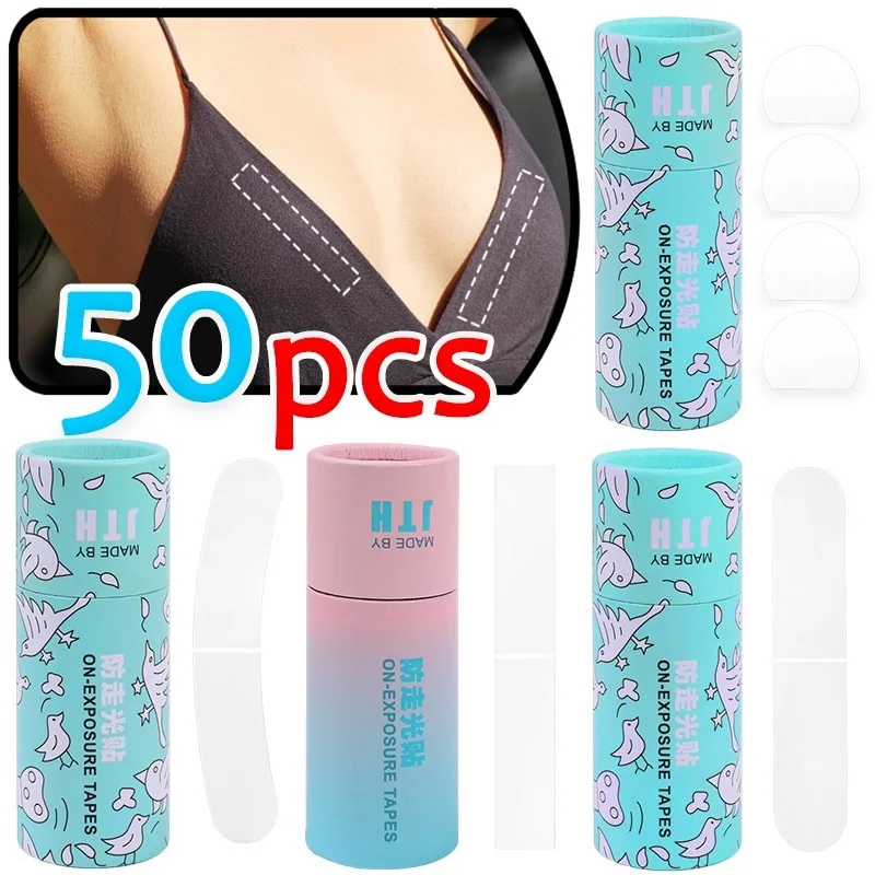 Priehľadná anti-glare nálepka hlboký V-krh hrudník proti svetlu s hlavnou váhou prenosnú spodnú bielizeň dievčatá dievčatá kravata s košeľou Patch