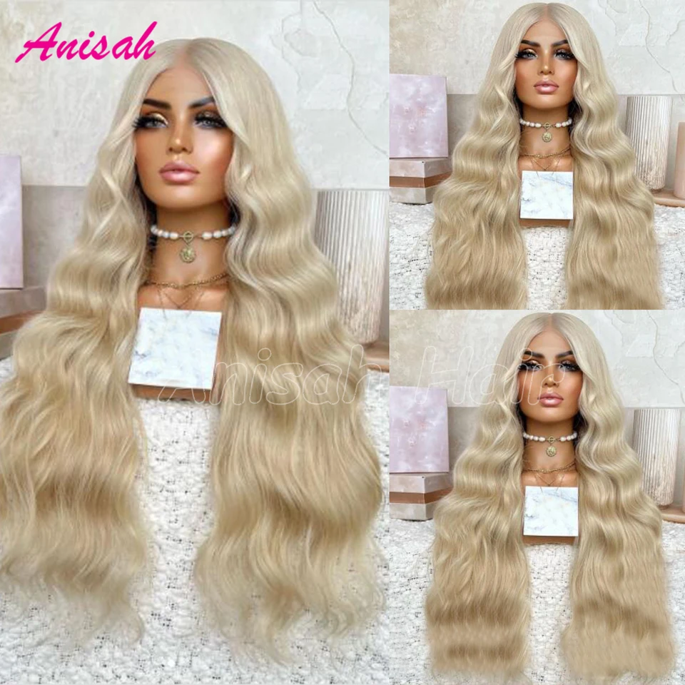 Priehľadná HD čipka Čestná parochňa Blonde Lace Lace predná parochňa 13x4 13x6 vopred vytrhnutá čipka predné ľudské vlasové parochne pre ženy