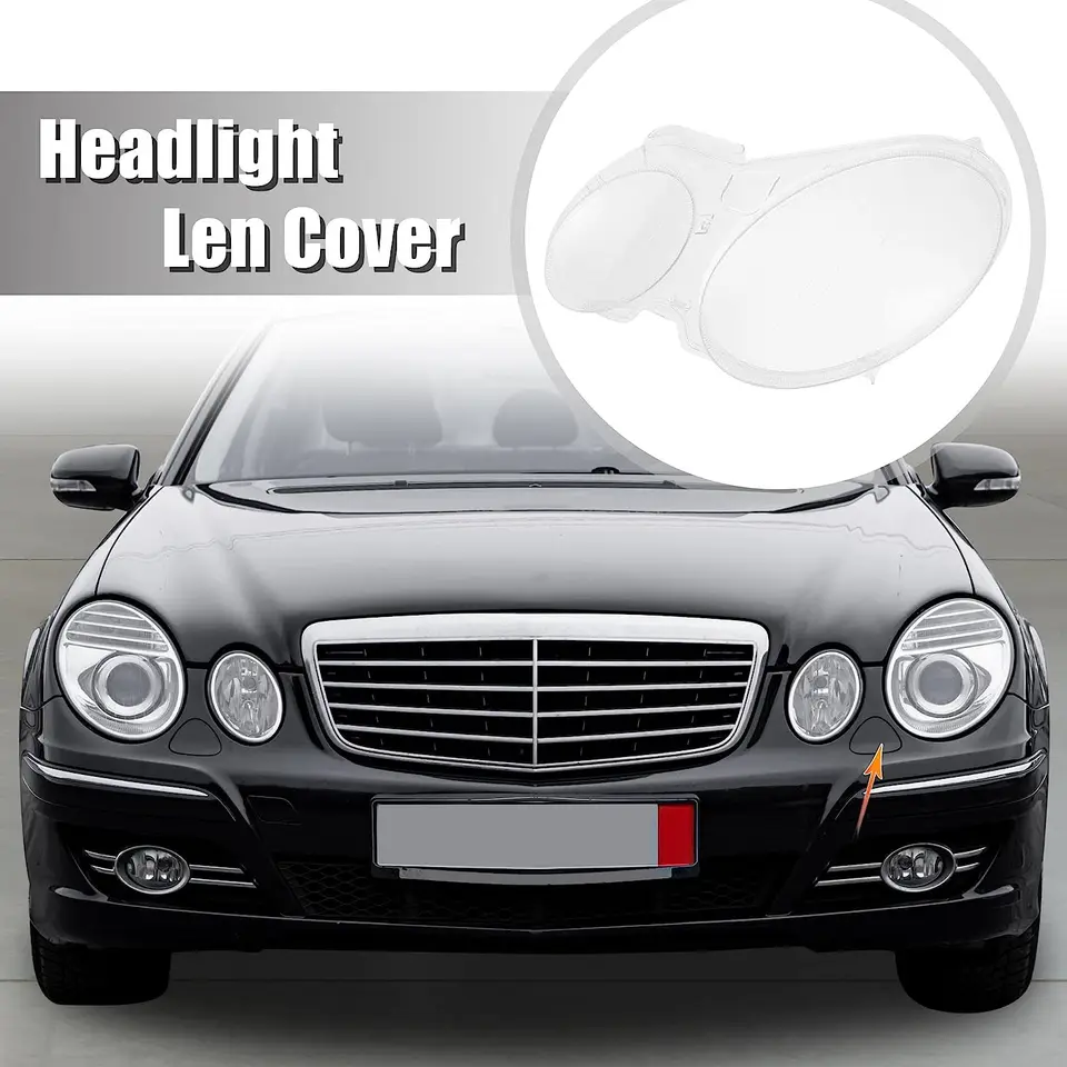 Priehľadná lampa na predný svetlometový kryt pre Mercedes Benz E Class W211 E240 E200 E350 E280 E300 2002-2008