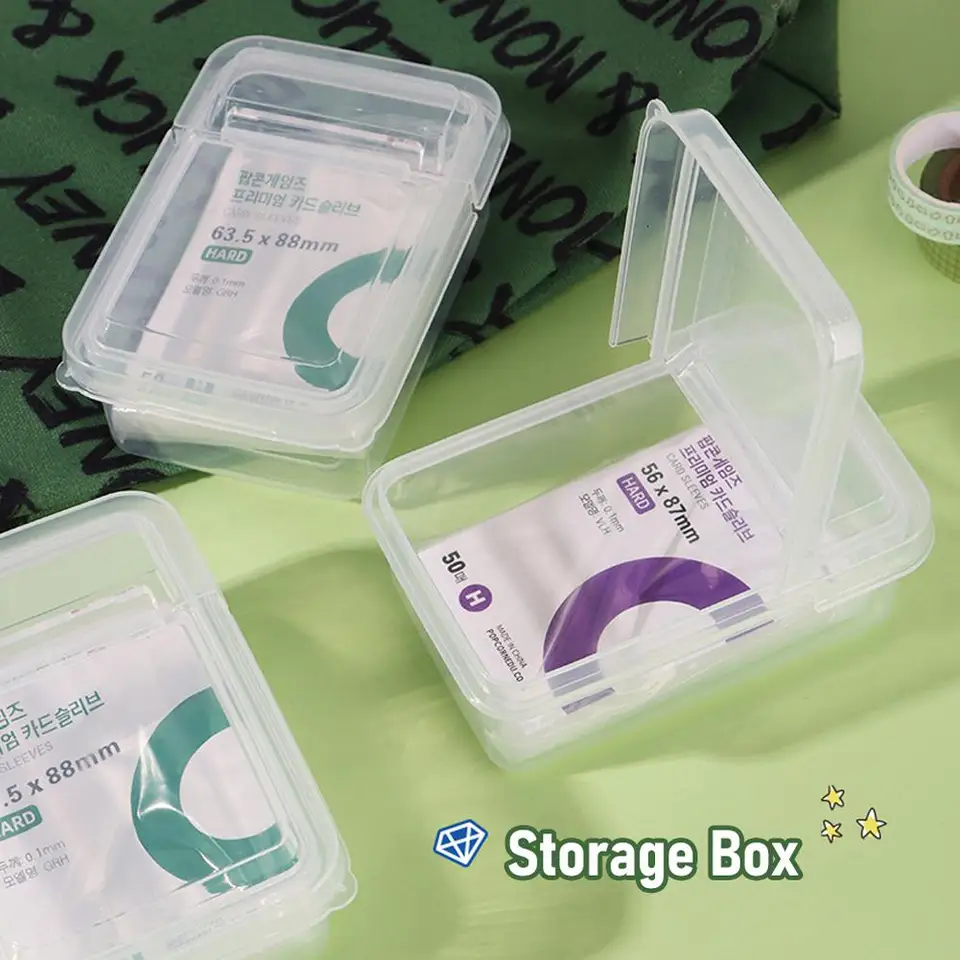 Priehľadná plastová úložná skrinka Mini plastová škatuľka obdĺžnik Organizátor Storage Container Box Storage Skladovací stôl S0I7