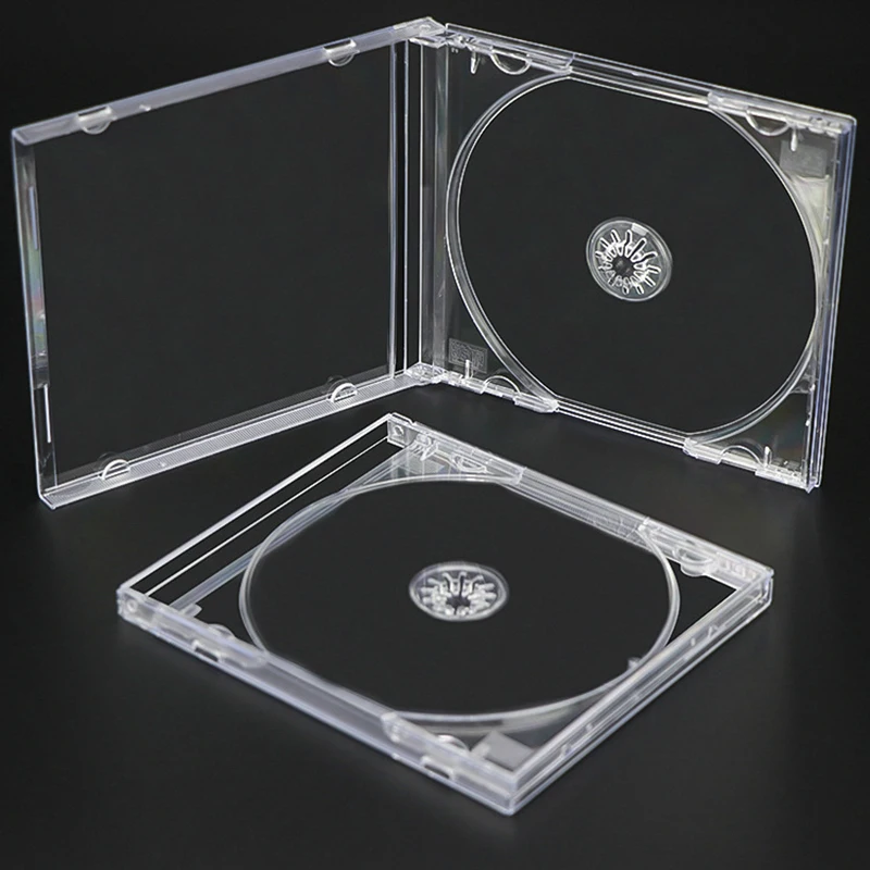 Priehľadné plastové DVD puzdro prenosné CD Storage Box CD Puzdro CD Trvalé DVD box zahusťuje jednoduché CD DVD DISC DIST SKLIDOVÉ PASU