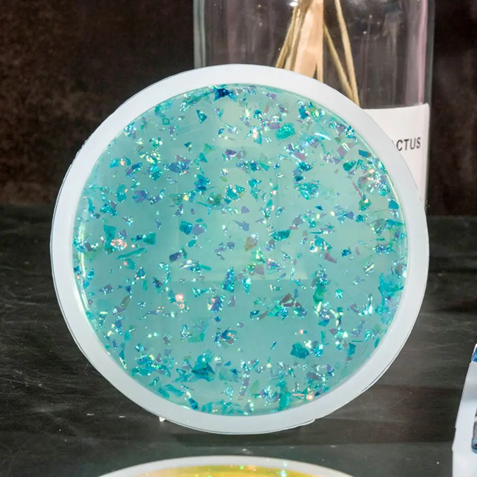 Priehľadné tekutiny Arts Round Coaster Resin Casting Forss