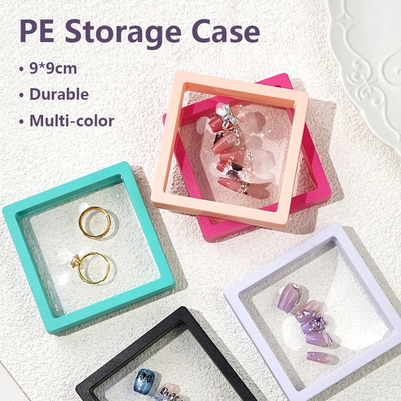 Priehľadné šperky Box PE Film Suspension Darček Organizátor Organizátor krabičky na nechty Piercing Ring Ring Rakelet Display Box