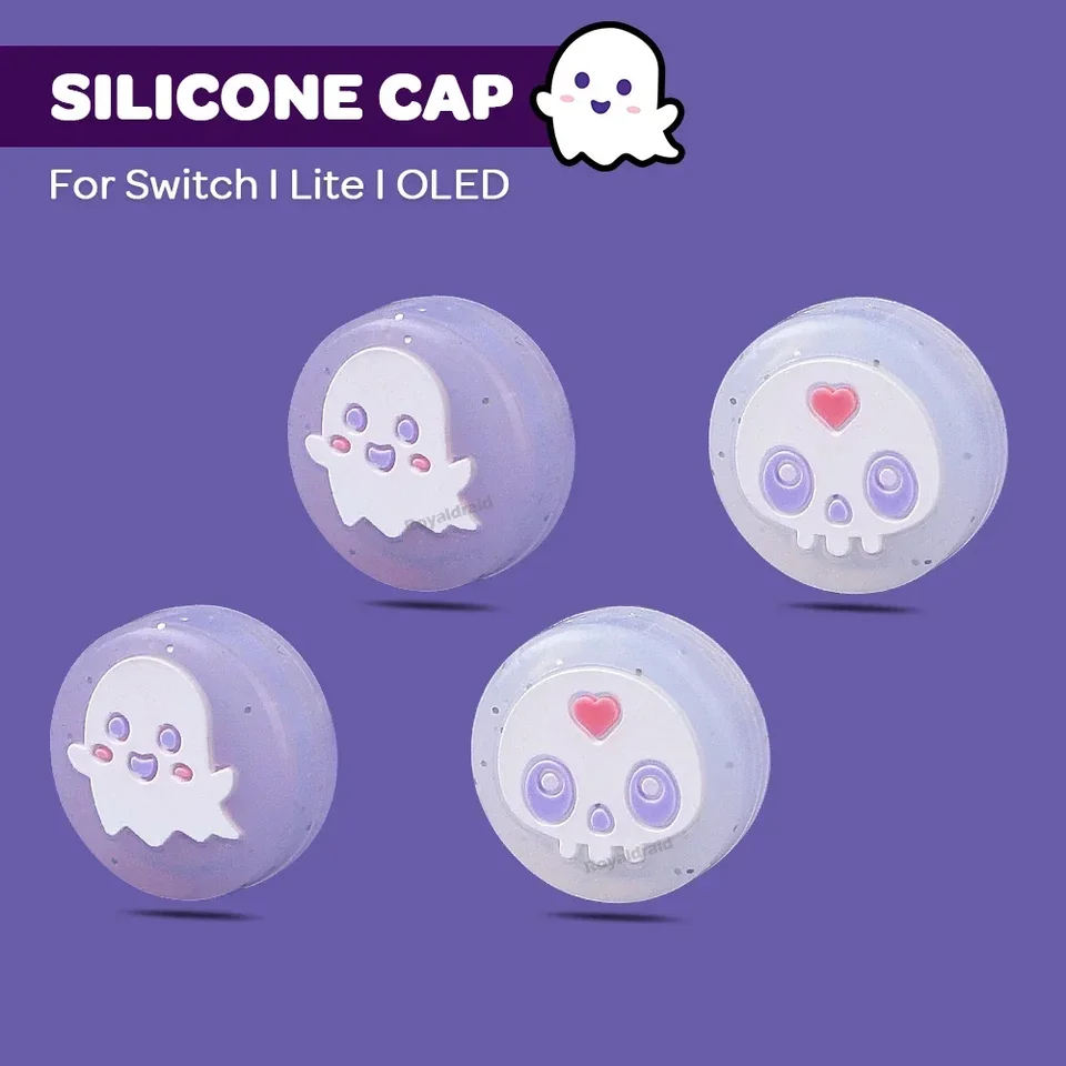 Priehľadný trblietavý trblietavý palca Joystick Grip Cap Soft Silikone Joycons Cover pre NS Switch OLED prepínač Lite 4ks/SE
