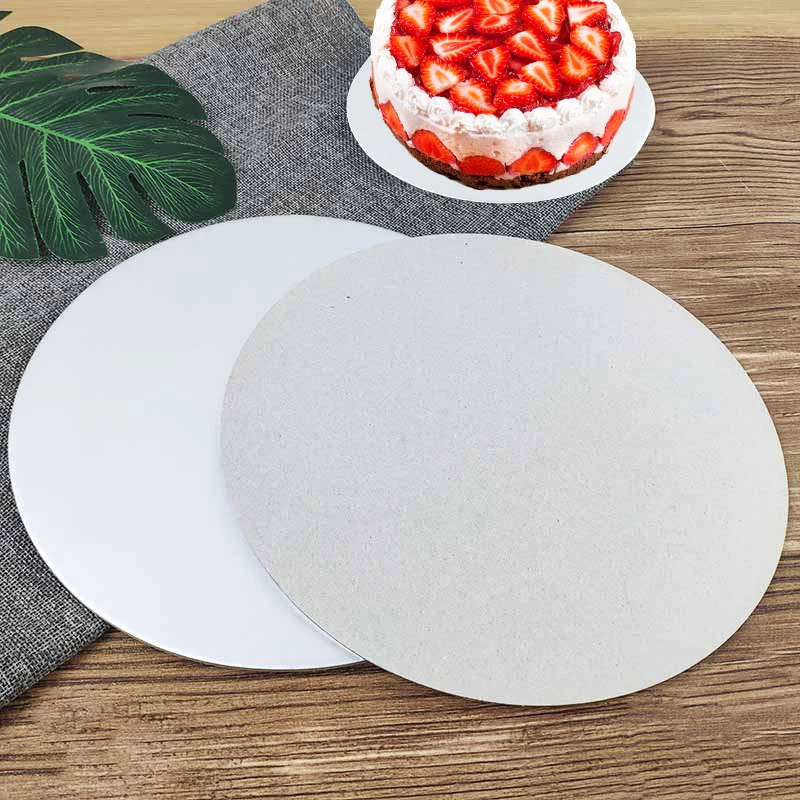 Priemer meibum 10-40 cm okrúhly strieborný koláč kartón na jednorazové papierové doska pečivo dekorácie základnej dosky