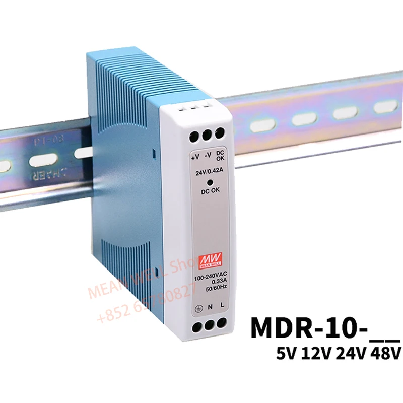 Priemerná studňa 10W s jedným výstupom Industrial DIN Rail Dodávka MDR-10-5 MDR-10-12 MDR-10-15 MDR-10-24