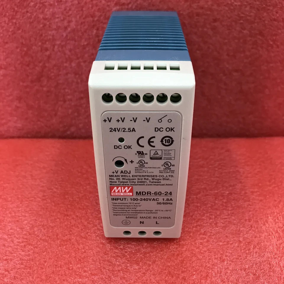 Priemerná studňa MDR-60-5 MDR-60-12 MDR-60-24 MDR-60-48 60 W Priemyselný napájací zdroj s jednou výstupnou koľajnicou
