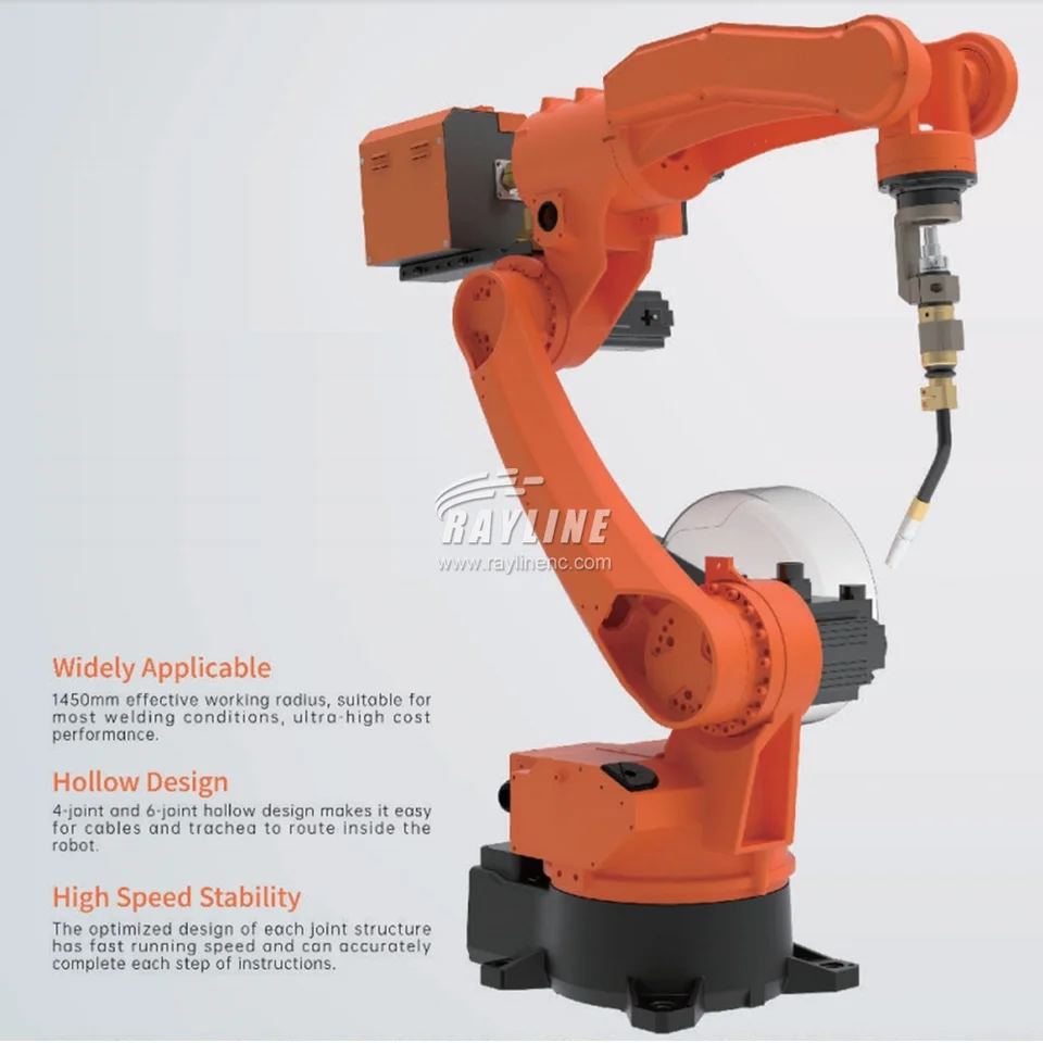 Priemyselné automatické roboty Arm Arm 6 Axis Programovateľné univerzálne robotické ramená robotického zváracieho stroja inteligentné čistenie nehrdzavejúcej ocele