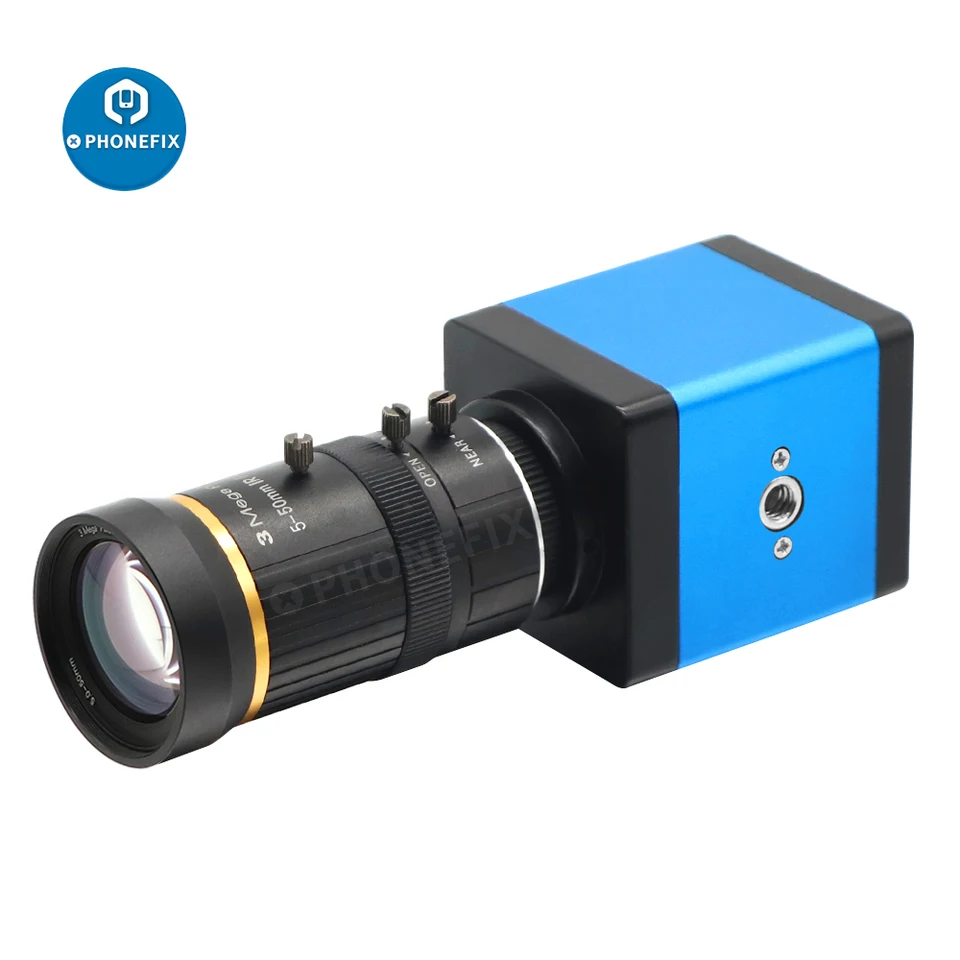 Priemyselný HDMI VGA Machine Vision Cameas High Speed ​​Webcam s príručkou C/CS-Mount Zoom CCTV objektív na výučbu streamovania naživo