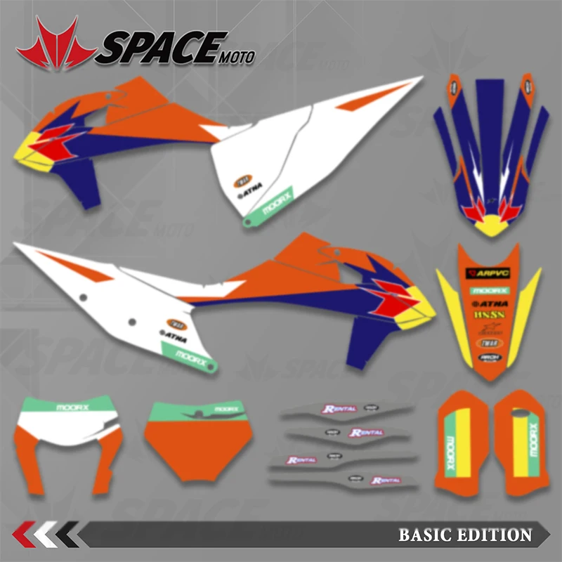 Priestor pre KTM EXP EXP 2020-2023 125 200 250 300 350 450 500 Grafické pozadie nálepky pre KTM SX SXF XC 2019-2022