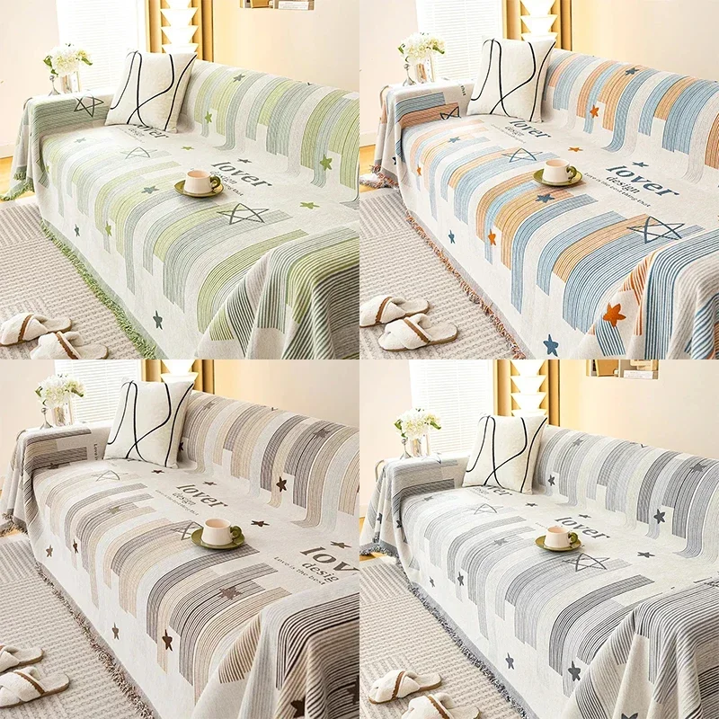 Prikrývka na pokrytie pohovky pre všetky sezóny All-Inclusive Sofa Uterák Chenille Cover Obývacia izba Pohovka pokrývajúca kryt proti škrabanej pohovky