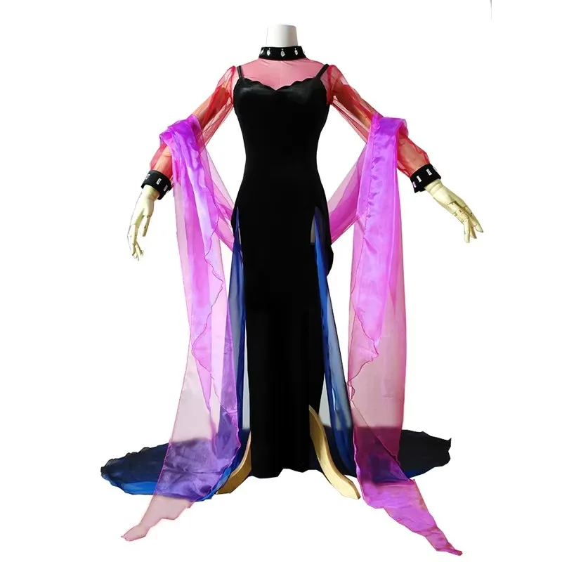 Princezná chibi USA Malú dáma Chibiusa Cosplay kostým dlhý chvost čierne šaty