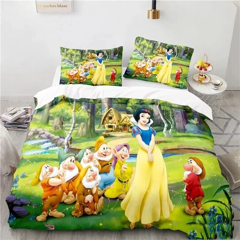 Princezná karikatúra obliečky na obliečka na vankúš Disney Snehulienka biela prikrývka vankúšový obal Cover Cover Cover Domáce izby spálne bielizeň darčeky