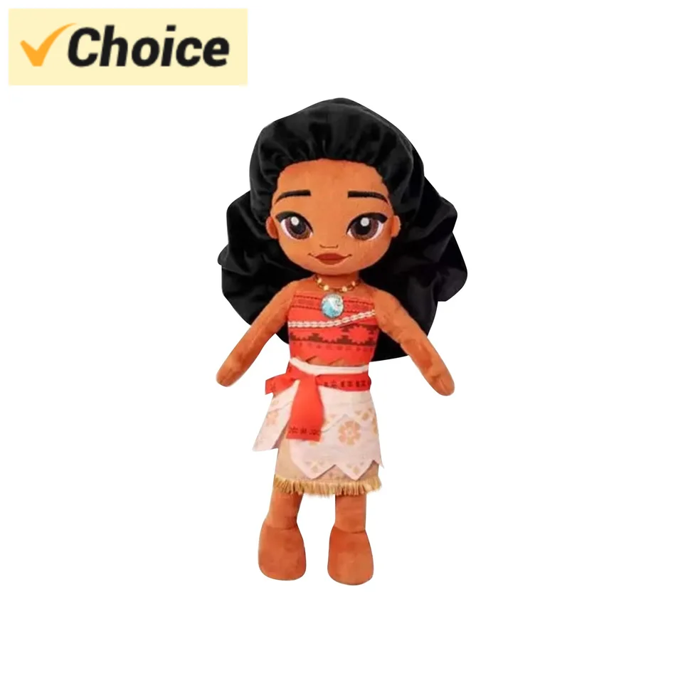 Princezná plyšová bábika (Moana) médium, princezná bábiky s vyšívanými funkciami, plyšové hračky, hračky princeznej pre dievčatá
