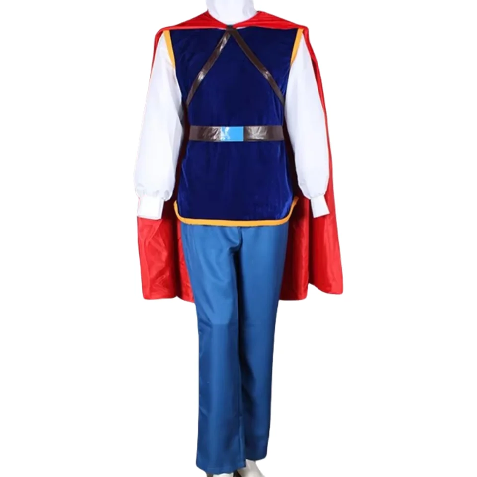Princezná Snehulienka Krčny princ Cosplay s červeným plášťom Halloween Party Carnival