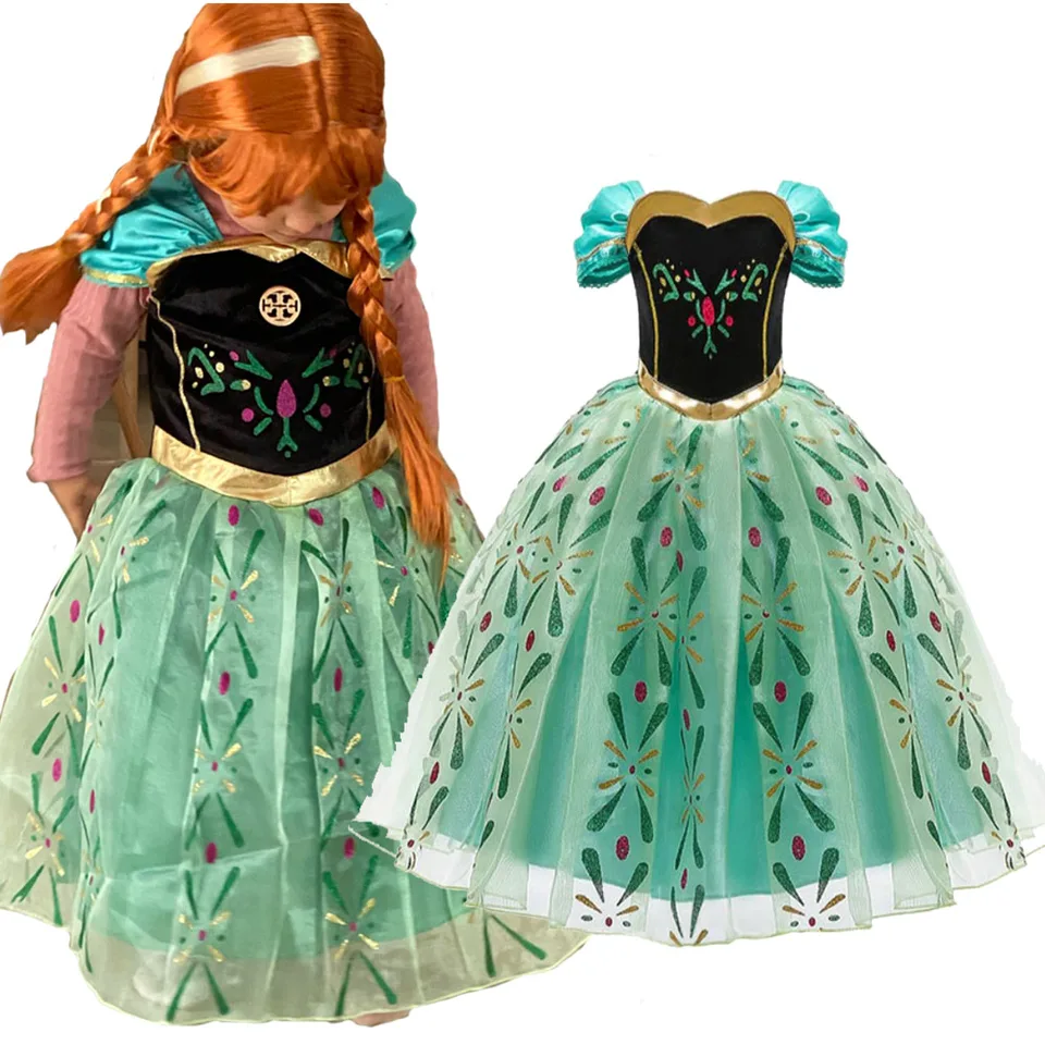 Princezná šaty Elsa Girl Obliekanie Anna Dress Summer Cosplay Snow Queen Vestido Kids Cosplay Cosplay detské kostýmy narodeninová oslava