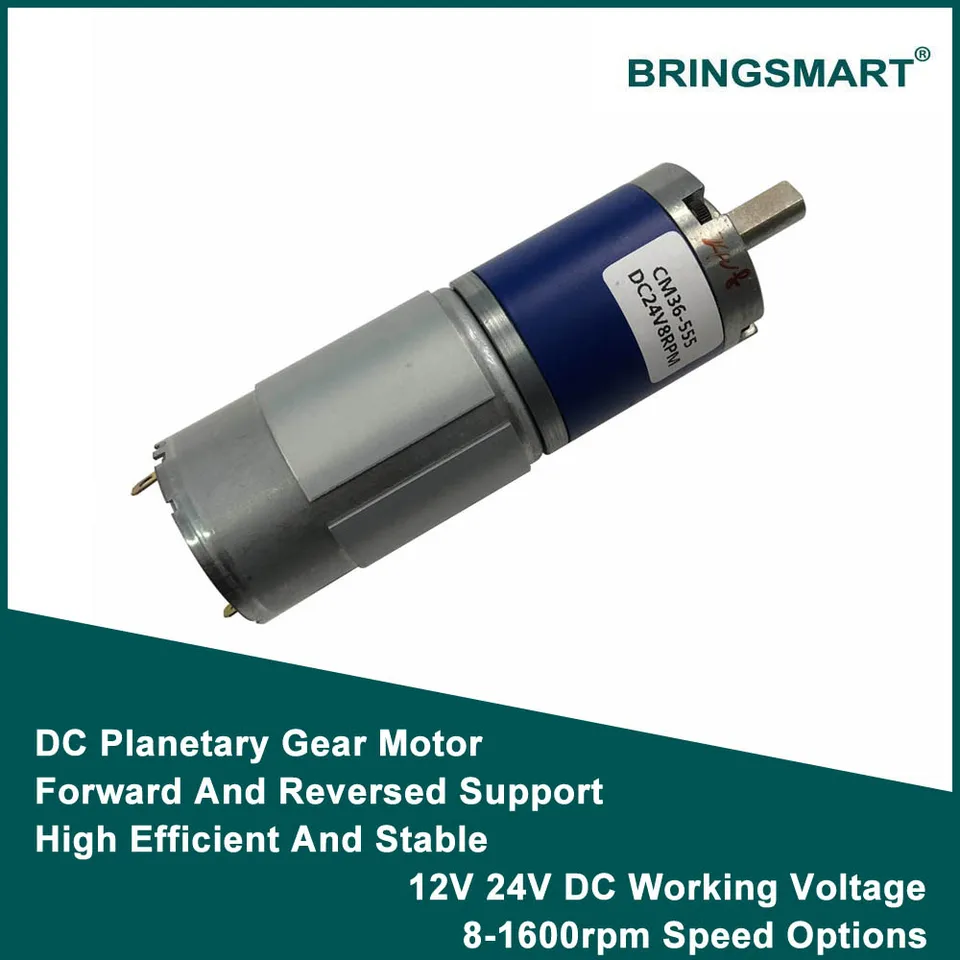 Prináša planétový motor s planétom 12 V SR36-555 Redukcia mikro prevodového stupňa DC Motor Robot Smart Home Veľký krútiaci moment 24V Prispôsobený motor