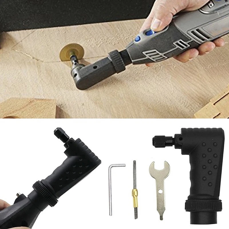 Pripevnenie prevodníka pravého uhla 90 stupňov Rotary pre Dremel Tool Odolný mlynový adaptér súprava brúsky