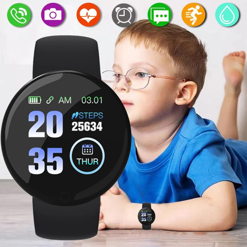 Pripojené hodinky Children Smart Watch Fitness Tracker Sport náramok hodinky srdcový rytmus Monitor krvi náramok detský chlapec dievča dievča
