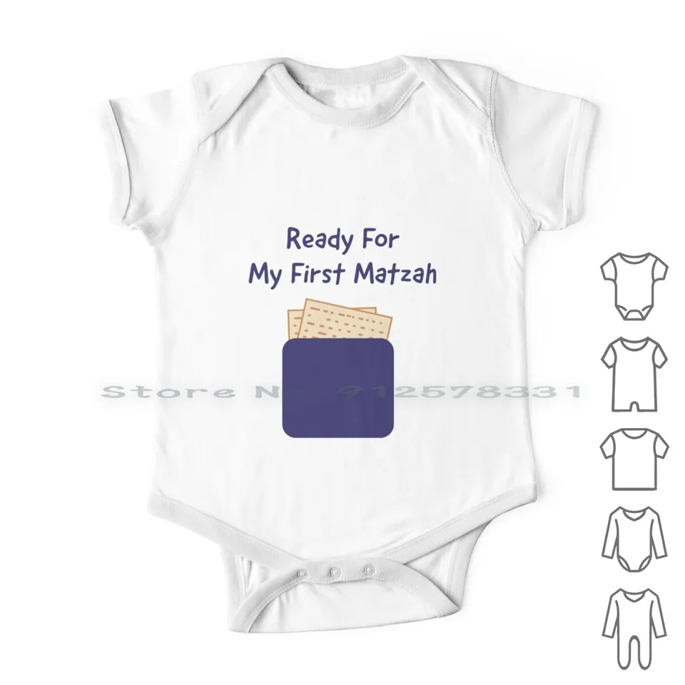 Pripravený na moje prvé novorodenecké detské oblečenie Matzah Rompers Cotton Swessuits First Matzah Matzo Passover Pesach Baby Židovský seder