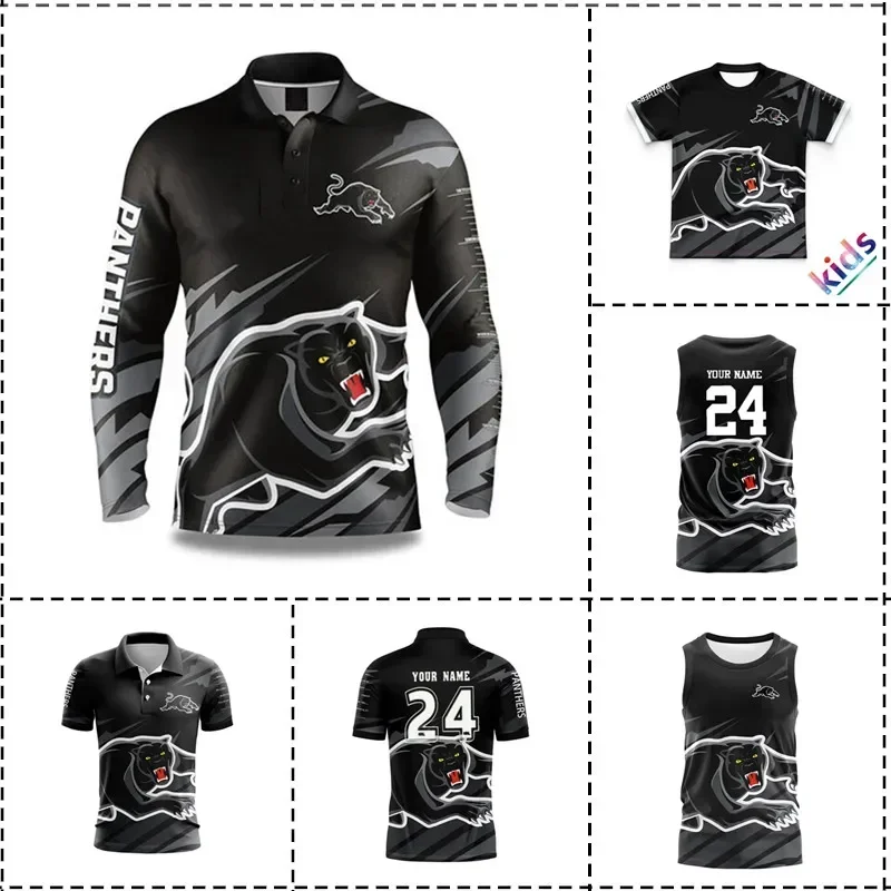 Prispôsobenie 2024 Penrith Panthers Rybárske tričko Rugby Jersey - Veľkosť mužov: S -5XL （Vytlačte si vlastné meno číslo）
