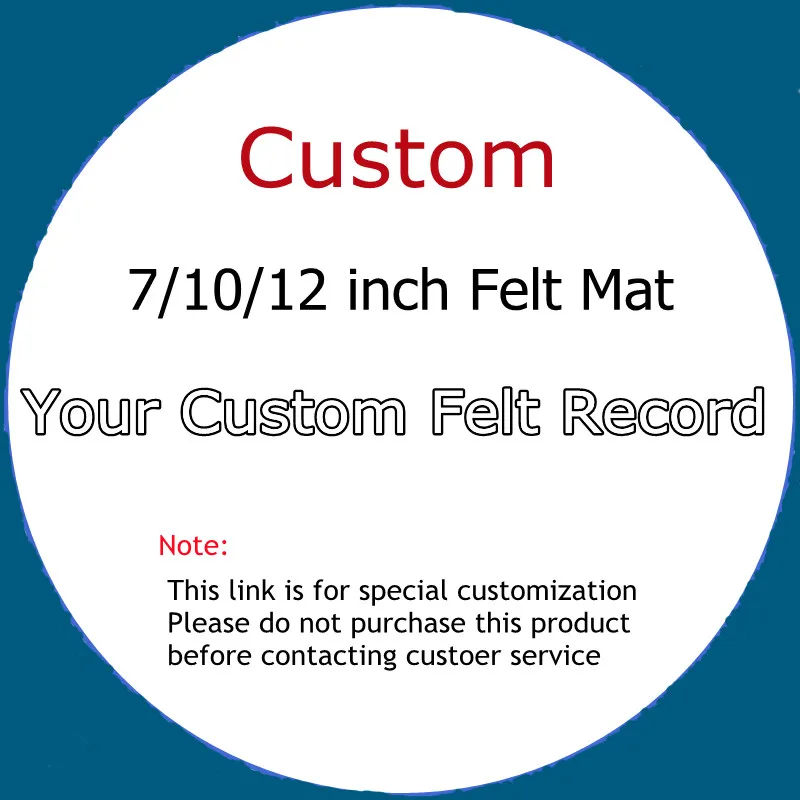 Prispôsobenie produktu 3/5 mm anti-statické záznamy Slipmat 7/10/12inch Felt Record Mat pre fonografie otočného vinylu z 50ks