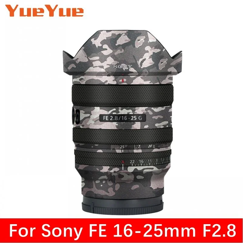 Prispôsobená nálepka pre Sony Fe 16-25 mm F2,8 G Nákladová koža šošovka Vinyl Wrap Film Ochranný kabát SEL1625G 16-25 2,8 F/2,8 2,8G