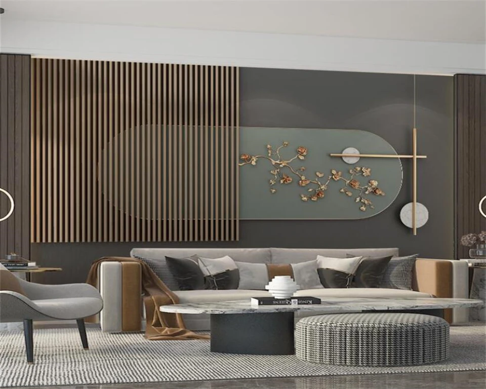 Prispôsobená spálňa v Beibehangu, obývacia izba, moderná luxusná, trojrozmerná geometrická rezbár