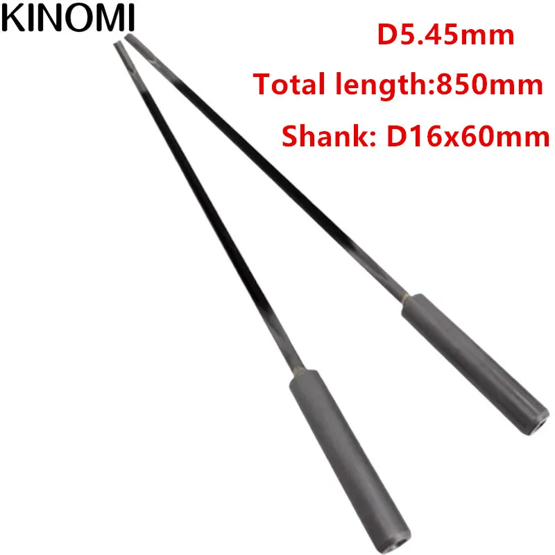 Prispôsobené D5,45 mm x 850 mm Celková dĺžka hlbokej diery vŕtačka Bit Karbid hlava dela CNC vnútorná chladiaca kvapalina Cutting Tool V-Shape