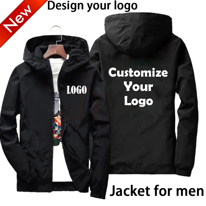 Prispôsobené jarné leto jesenné módne unisex chránia vodotesný veterný zips zipsový bunda Men a dám