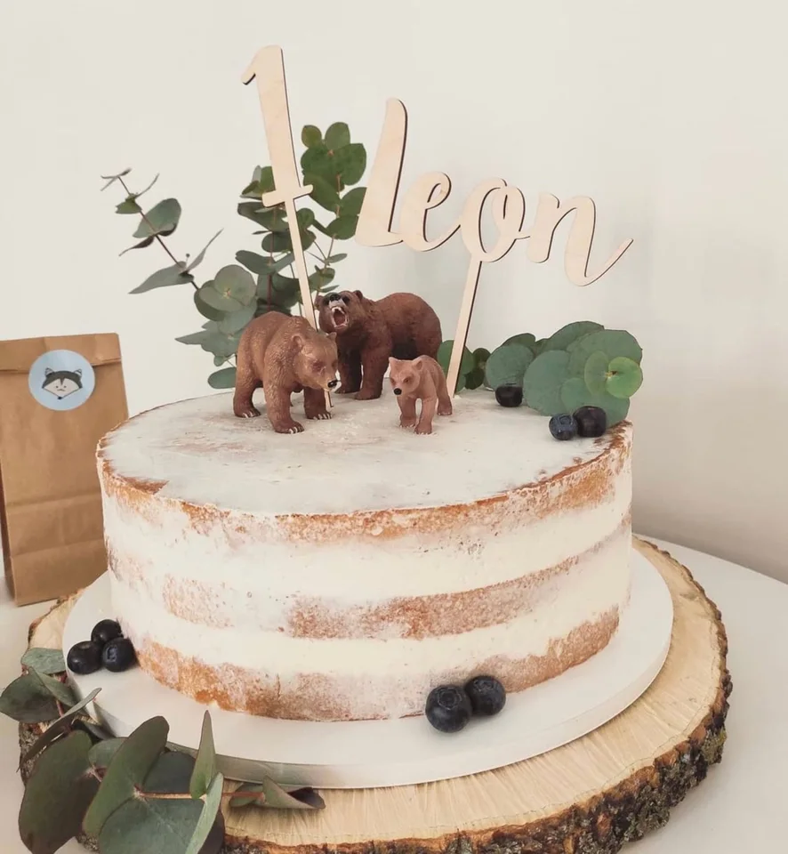 Prispôsobené meno Drevené/akrylové torty Topper, Vlastný vek všetko najlepšie k narodeninám torta Topper Party Dekorácie Detské narodeninové oslavy Dodávky