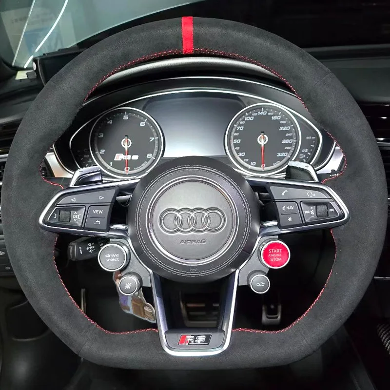 Prispôsobené príslušenstvo pre auto pre Audi TT 2015-2019 R8 RS8 2016-2022 Ručná koža Čierna koža a semišový automobil