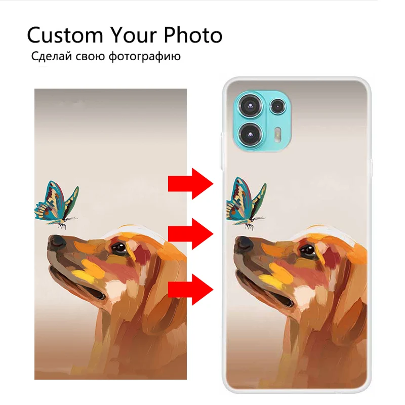 Prispôsobené puzdro na vlastné prispôsobenie pre Moto Edge 20 LITE TPU Cover DIY Fotografický obrázok Dizajn pre Motorola E13 G14 Silikónový puzdro