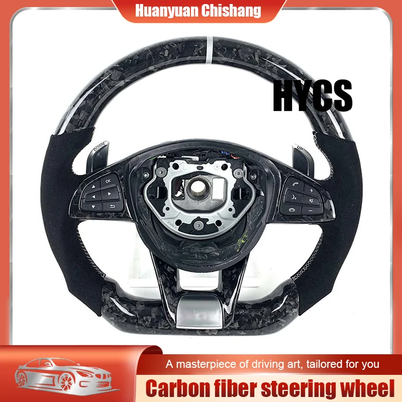 Prispôsobený volant z uhlíkových vlákien pre automobilové diely pre Benz A45 AMG C43 C63 AMG CLA 45 CLS 63 AMG 2015 CLA43