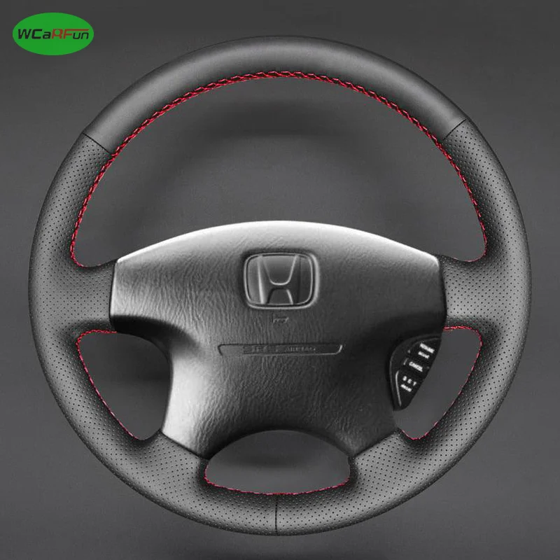 Prispôsobte DIY Microfibet Kožené vozidlo volantu pre volant pre Honda CRV 2000 Accord 6 Odyssey 1998 až 2002