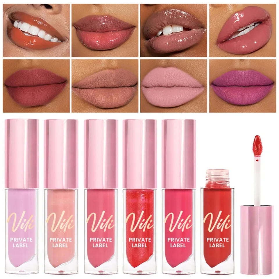 Private Label 48-Color Lox Custom Logo Dlhodobý vodotesný vodotesný vysokohodokový nelepivý ružový kryt okrúhle trubicové make-up veľkoobchod