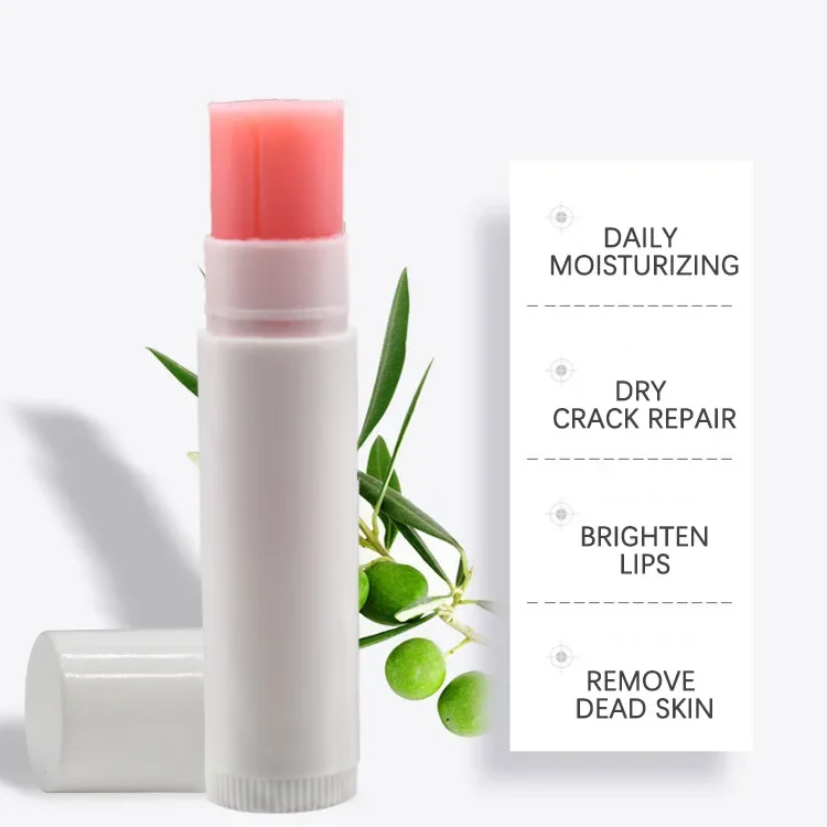 Private Label 6-farebný balzam na pery na mieru Objemová biela okrúhla trubica Všetky pery Trény Hydratačný hydratácia Odstráňte make-up s odumretou pokožkou