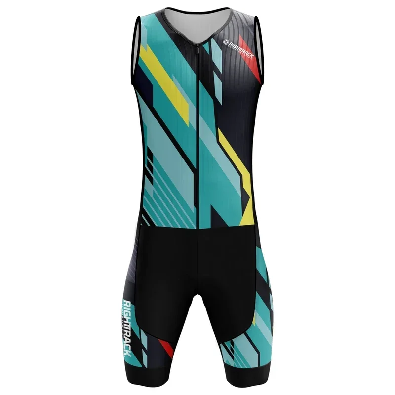 Pro Triatlon Trisuit Unisex bez rukávov Tréning odev farebná ska