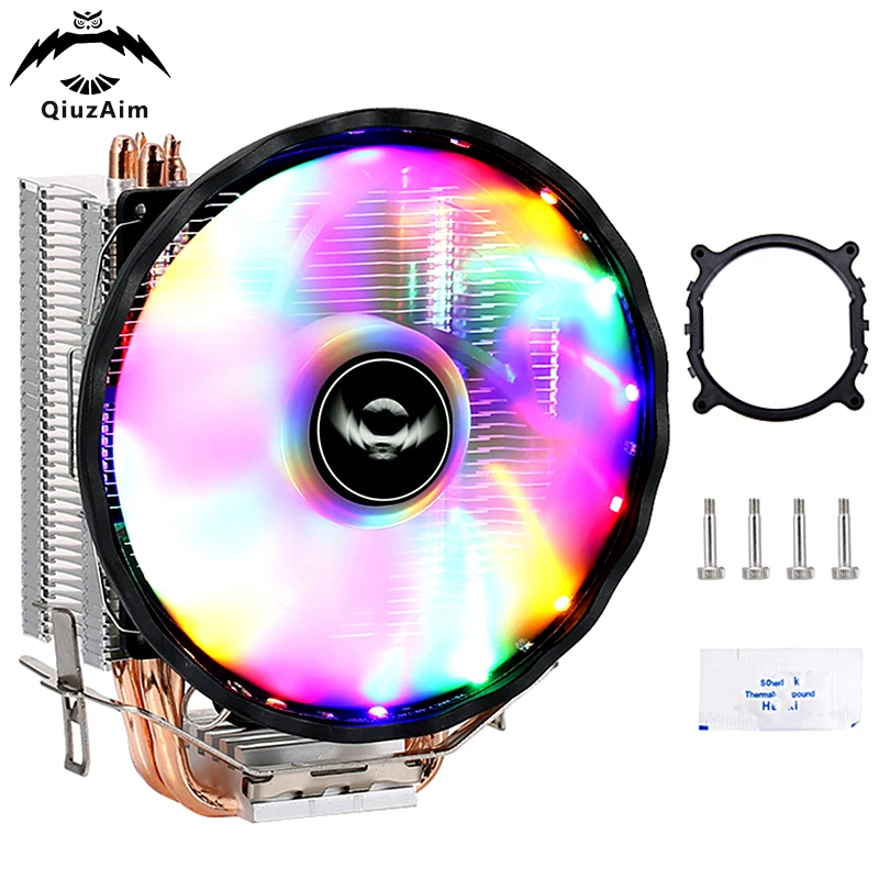 Procesor CPU Qiuzaim 4 Tepelný rúrkový chladič 120 mm ventilátor Inštalácia LGA2011 X79 X99 E5 2066 PWM Efektívny rozptyl tepla