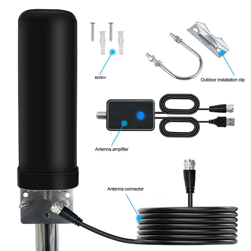 Profesionálna digitálna anténa 1080p Anténa Easy Inštalácia Digitálny box Indoor zosilňovač posilňovač TV anténny recept signálu