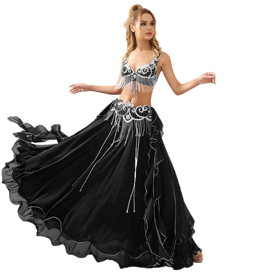 Profesionálne brušné tanečné kostýmy Karneval kostým pre ženy brušné tanečné scéna Bellydance podprsenka sukňa sukň