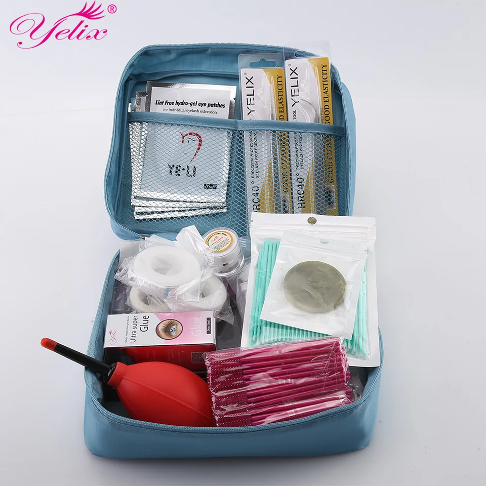 Profesionálne make -up očné riasy lepidlá nástroje súprava Nuturálne falošné mihalnice predlžovanie lepidla Nástroj Mink Mink Rye -up nástroje sada 12 druhov