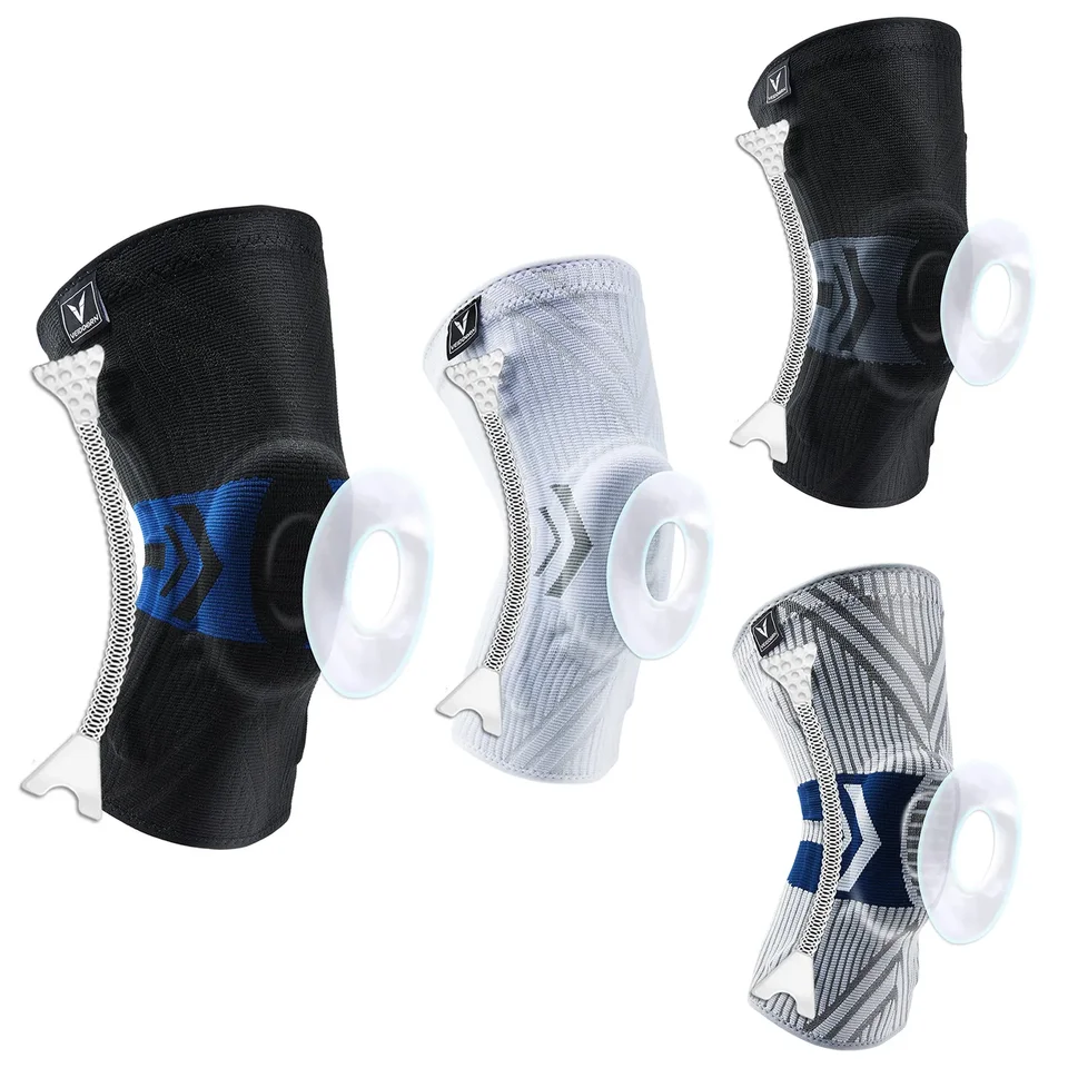 Profesionálne športové vankúšiky s kolenami TPE Pad Springs Non Slip Elastic koleno podpora pre mužov nylonové kompresné koleno ortéza