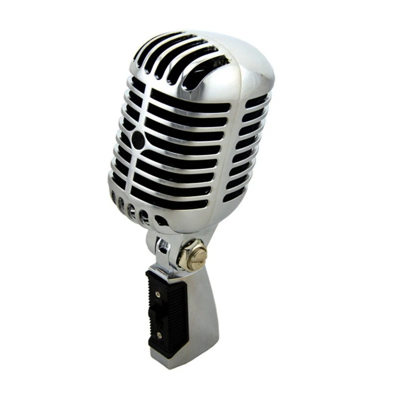 Profesionálny káblový vintage klasický mikrofón dobrej kvality Dynamic Moving Coil Mike Deluxe Metal vokálny vokálny štýl KTV Mic Mike
