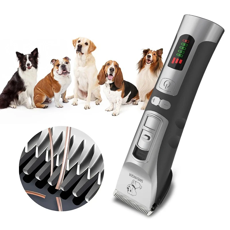 Profesionálny mačkový psí vlasy Clipper Grooming Súprava nabíjateľné pre domáce zvieratá ostrihanie Shaver Set Animals Cutting Stroj s nízkou nórou