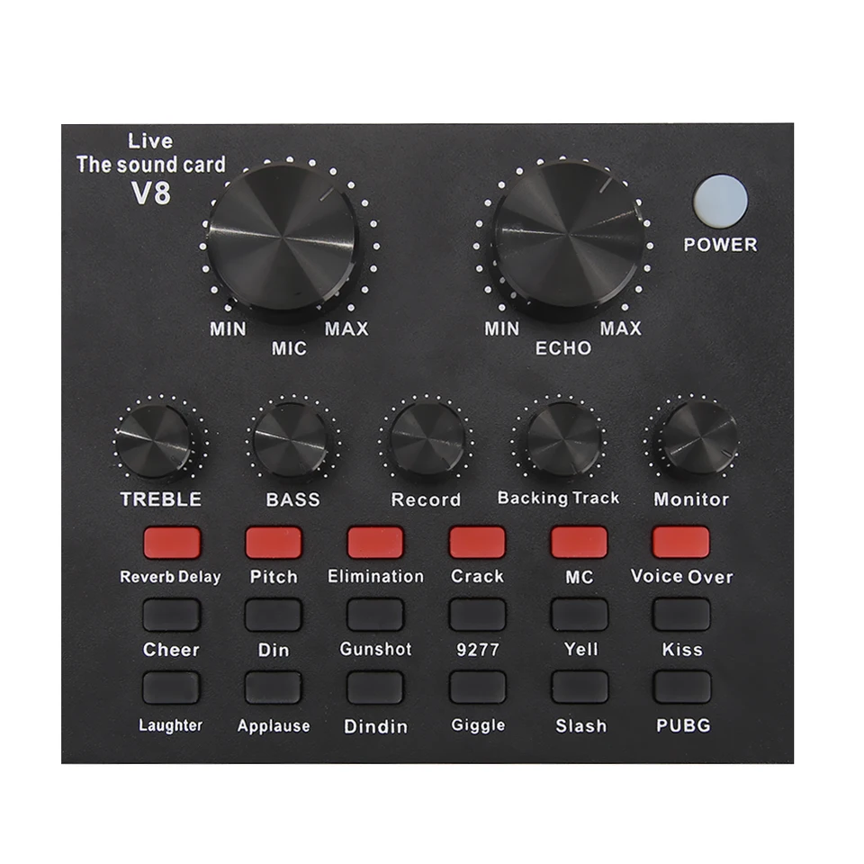 Profesionálny mikrofónový kondenzátor zvukovú kartu PC počítač Audio USB Electric Guitar Live Broadcast Recording Studio